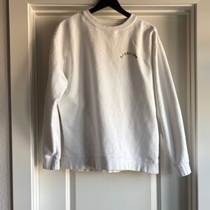 Loverboy Branded White Crewneck Men's Sweater